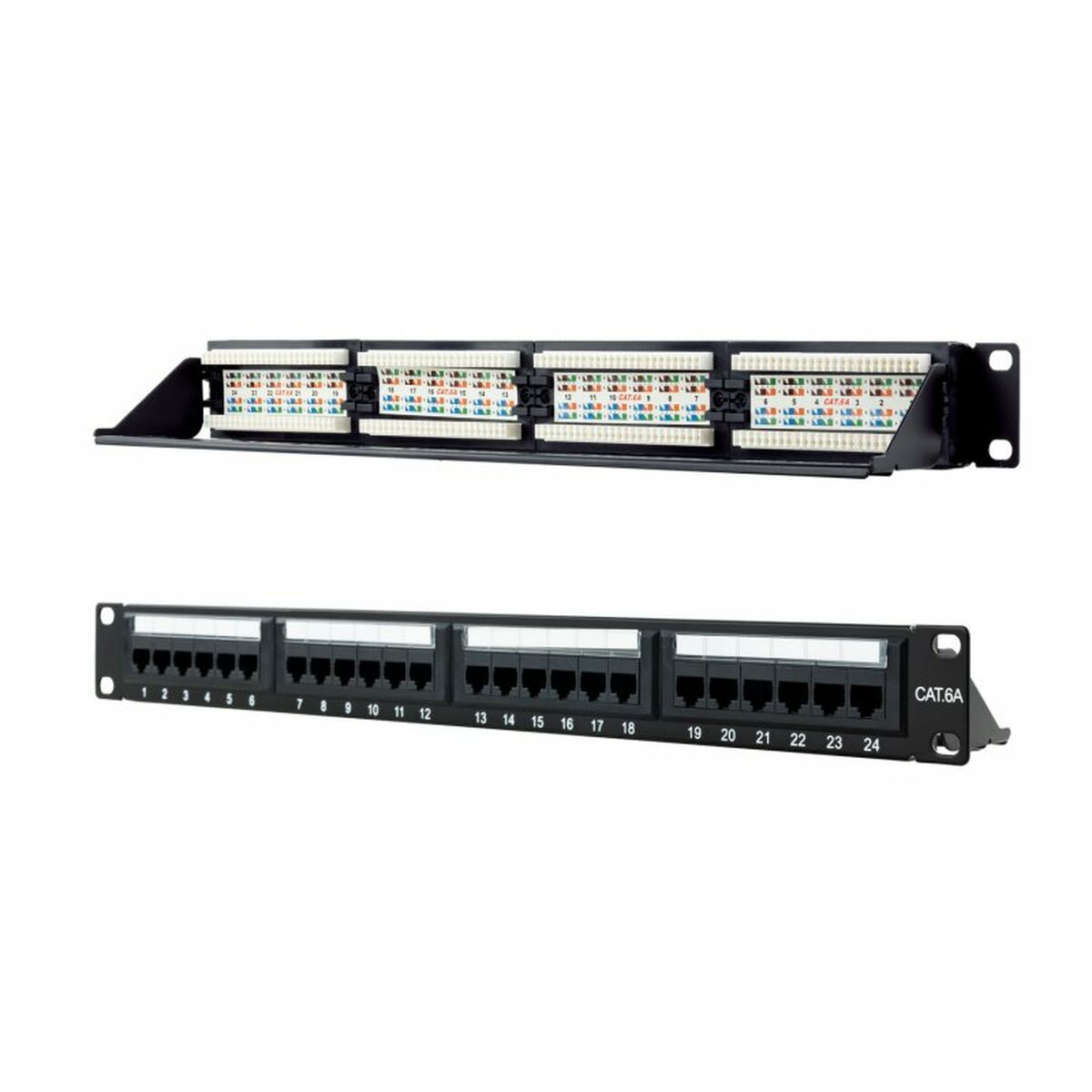 Schakelkast NANOCABLE CAT.6A UTP 19"1U Dual